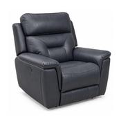 Solenne Navy Faux Leather Electric Recliner Armchair image