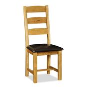 Sonia Slatted Wooden Dining Chair with Cushioned Seat image