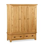 Sonia Rustic Oak Oak Triple Wardrobe image