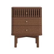 Stanford Brown Oak 3 Drawer Bedside Locker