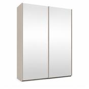 Trixie 2M Two-Door Mirrored Wardrobe - Beige image