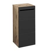 Vista Bathroom Storage Cabinet in Oak &amp; Matt Black