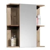 Vista Oak Bathroom Mirror Cabinet with Open Shelves image