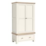Wilson Cream 2 Door Wardrobe with Drawers