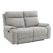 Yannis Grey Fabric 2 Seater Electric Recliner Sofa image