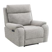 Yannis Grey Fabric Electric Recliner Armchair