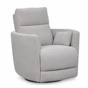 Yeats Grey Fabric Swivel Recliner Armchair image