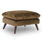 Zora Chocolate Plush Fabric Footstool image