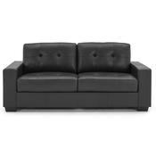 Gordon Faux Leather 3 Seater Sofa - Black image
