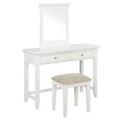 Lolly White Vanity Table with Mirror image