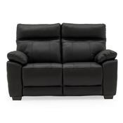 Pomona Leather 2 Seater Sofa - Black image