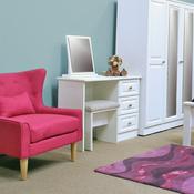Wales Painted White Dressing Table - Dressing Table Single Pedestal image
