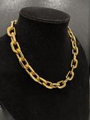 Corona Chunky Rectangular Linked Gold Plated Necklace image