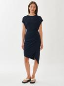 Jane Lushka Asymmetrical Shift Luxor Sleeveless Dress With Ruched Waistline &amp;amp; Shoulder image