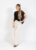 Coster Copenhagen Cream Shiny Wide Leg Stella Palazzo Pants image