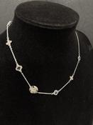 Corona Fine Silver Charm Style Floral Necklace