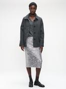 Jane Lushka Grey Felt Like Boxy Jacket With Collar image
