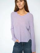 Mos Mosh Mape Sophia V-Neck Knit Violet Illac Tulip Jumper