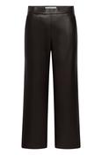 Raffaello Rossi Palina Dark Brown Wide Leg Faux Leather Trousers image