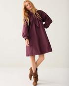 Summum Plum Smock Style Taffeta Dress image