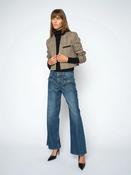 Mos Mosh Callise Lue Brown Cropped Check Blazer image