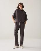 Summum Brown Tapered Pinstripe Leisure Wear Pants