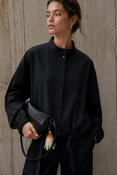 Jane Lushka Black Ian Casual Jacket With Waist Belt image