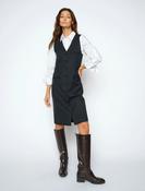 Mos Mosh Salute Navy Pinstripe Sleeveless Shift Nilla Caro Dress image
