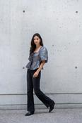 Raffaello Rossi Dark Grey Flared Long Vic Jean image
