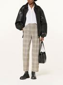 Raffaello Rossi Beige Houndstooth Barrel Leg Trousers image