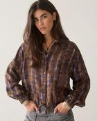 Summum Misty Flower Cropped Blouse