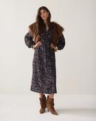 Summum Purple &amp;amp; Brown Camouflage Print Shirt Dress