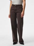 Pcsilke Mid Waist Wide Leg Jeans-Hot Fudge image