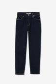 MOM_SLIM_78-Dark Wash Mom Jeans image