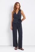 Celo B Wideleg Navy Trousers/Cream Pinstripe image