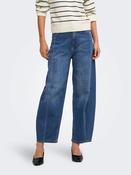 Onljessica High Waist Barrel Ankle Jeans-Medium Blue Denim image