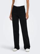 Onljuicy High Waist Wide Leg Black Denim Jeans image