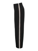 Jdygeggo Black Wide Leg Joggers with Grey Stripe image
