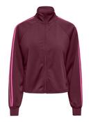 Onlcayla Zip Neck Sweater-Fig/Pink Stripe