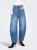 Onlfrankie High Waist Barrel Jeans-Medium Blue Denim image