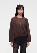 Jdynia Faux Suede Bat Sleeve Jacket-Chocolate Torte image