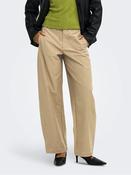 Onlclair Mid Waist Barrel Trousers-Cornstalk (Beige) image