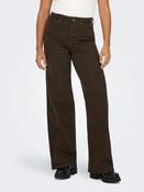 Onlmadison Blush High Waist Wide Leg Denim Jeans-Dark Brown image