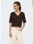 Jdyastra V Neck 3/4 Sleeve Button Cardigan-Coffee Bean image