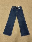 Onlopal High Waist Wide Flared Leg Denim Jeans-Medium Blue Denim image