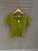 Pcgunhild Short Sleeve Cardigan-Green