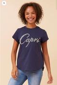 Capri T-Shirt-Navy image