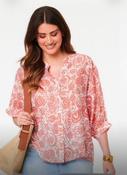 Stella Morgan Print Shirt-Cream/Orange image