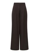Onlzina Mid Waist Wide Leg Trousers-Brown/Light Grey Pinstripe image
