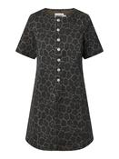 Pceida Short Denim Dress-Jaguar Print